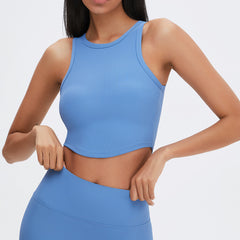 Seamless Ribbed Sports Tank - Quick-Dry