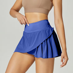 Women's Quick-Dry Yoga Skort - 3-Inch Sports Shorts with Skirt Overlay