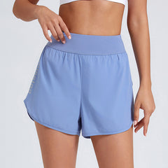 High-Waisted Loose Fit Yoga Shorts - Anti-Transparency