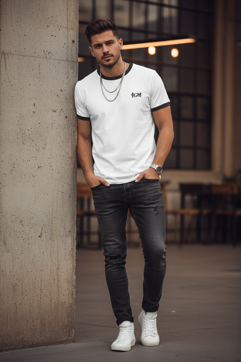 Fight Print Ringer T-shirt ✨