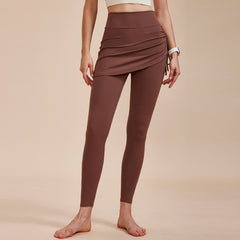 High-Waisted Drawstring Leggings - Stretch, Slim Fit Athletic Pants