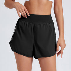 High-Waisted Loose Fit Yoga Shorts - Anti-Transparency