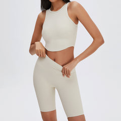 Seamless Ribbed Sports Tank - Quick-Dry