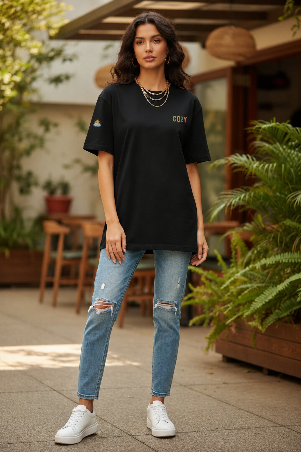 COZY Season Tshirt ✨Front & Sleeve Both Design ❤️