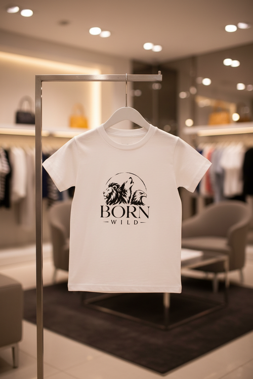 White Born Wild Shop Hanger