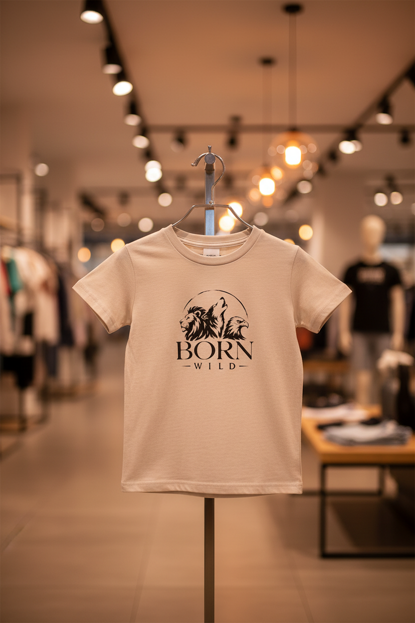 Beige Born Wild Shop Hanger
