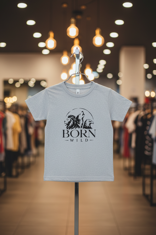 Grey Melange Born Wild Shop Hanger