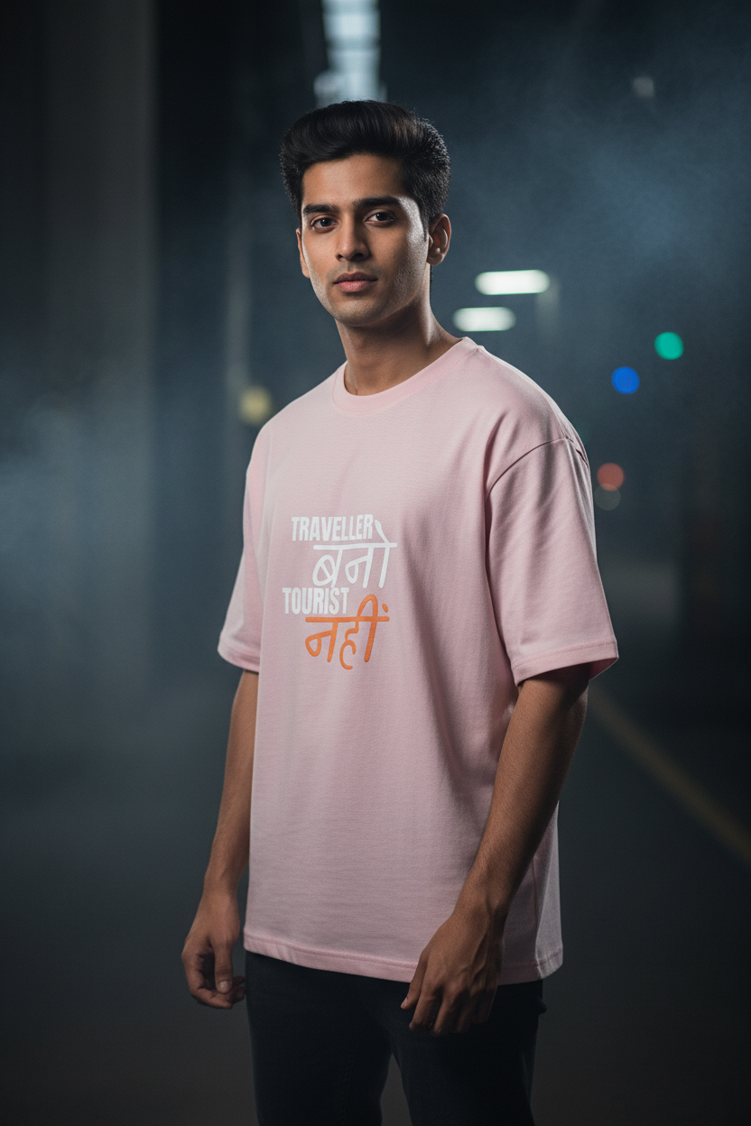 Light Baby Pink T-Shirt - Dark Moody