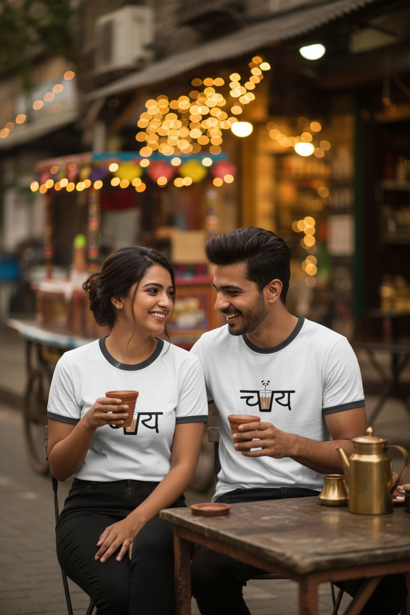Black White Chai Couple