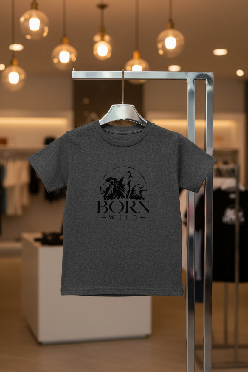 Charcoal Melange Born Wild Shop Hanger