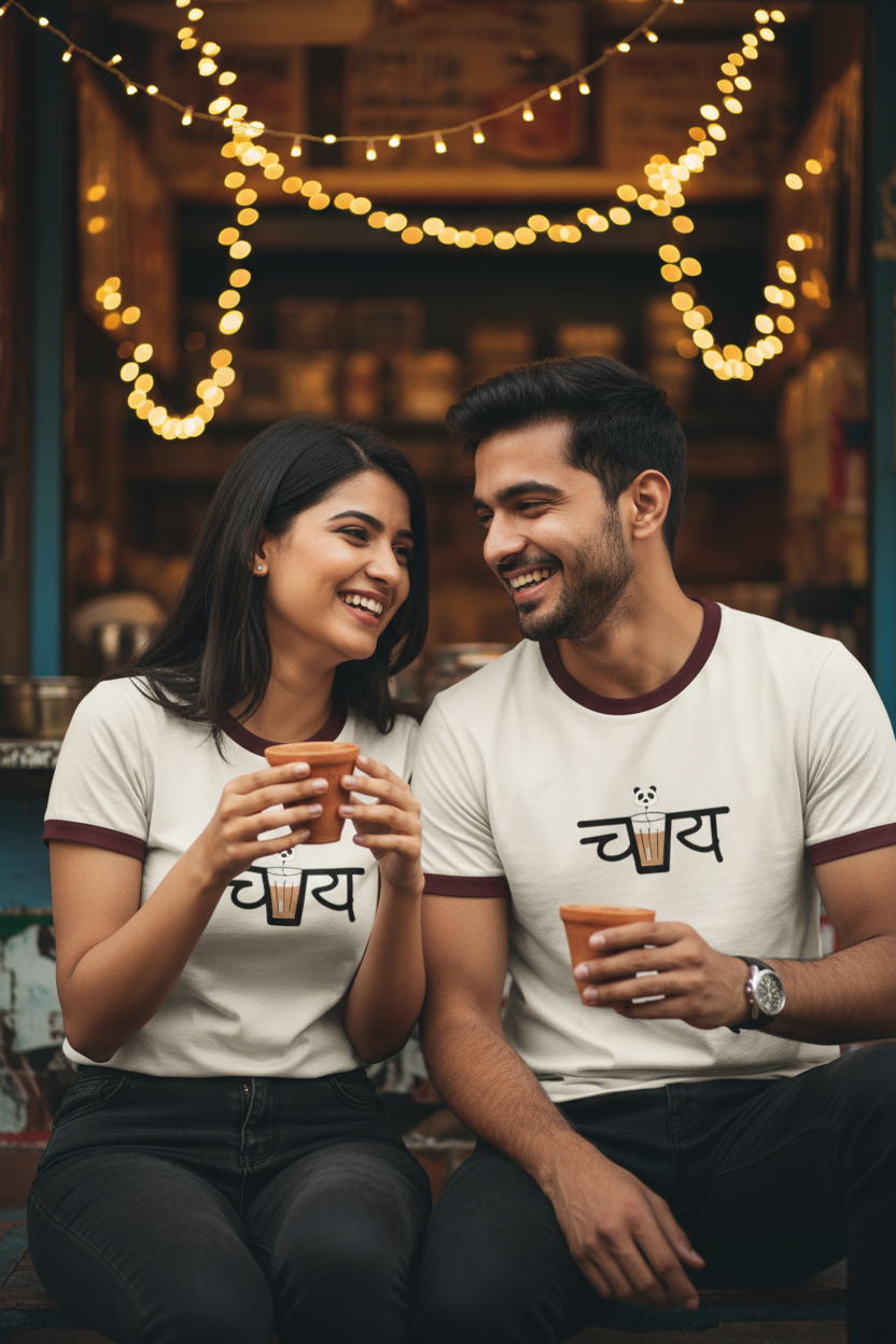 Maroon Chai Couple