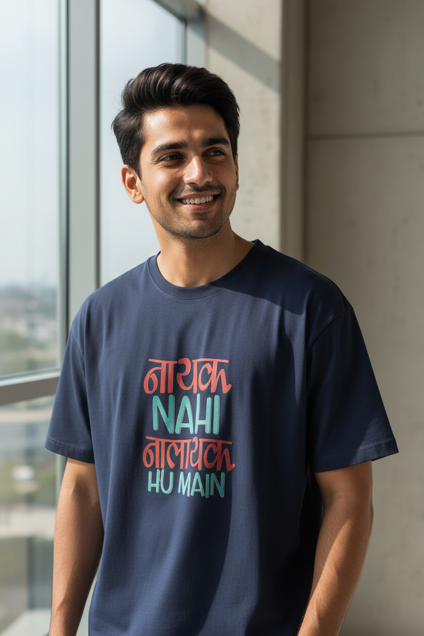 Man Navy Blue Tshirt
