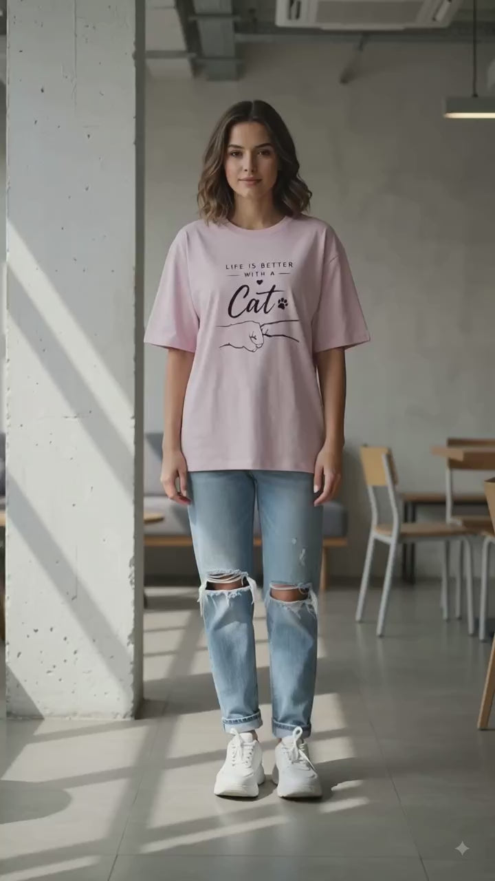 Cat Print ❤️ T-Shirt ✨
