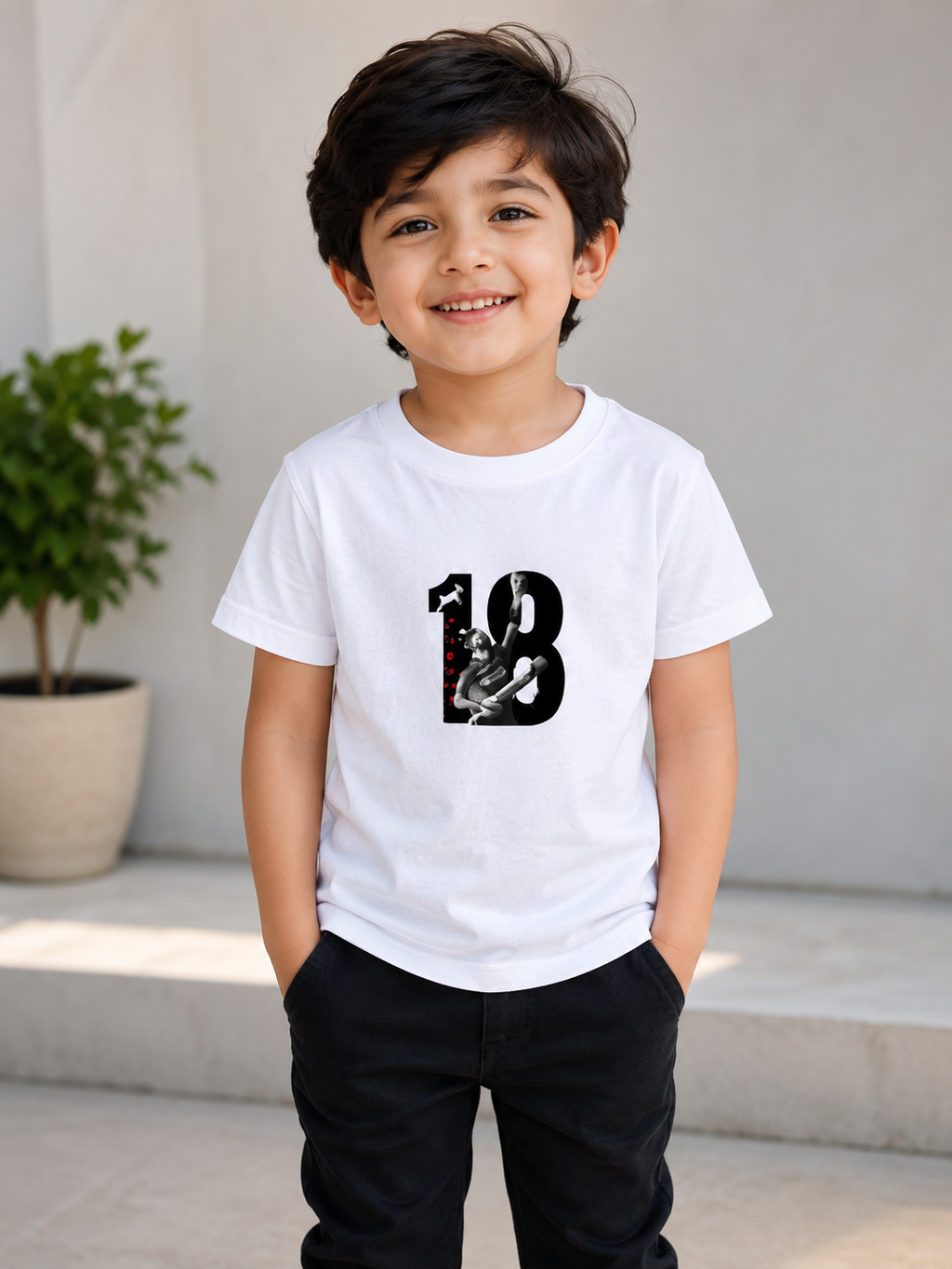 Boy's Crew Neck Printed T-Shirt ✨