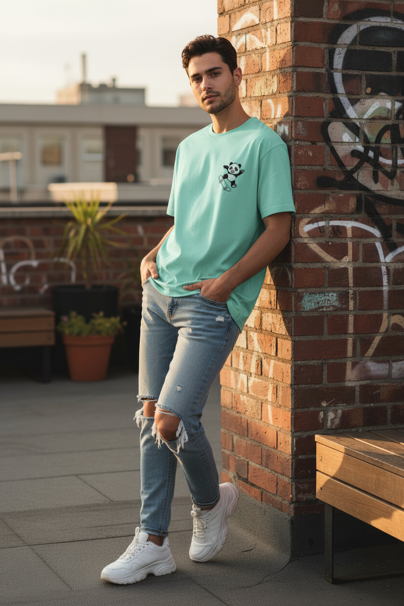 Skating Panda - Mint - Male Model