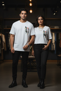 White Shiva Parvati Couple Tee